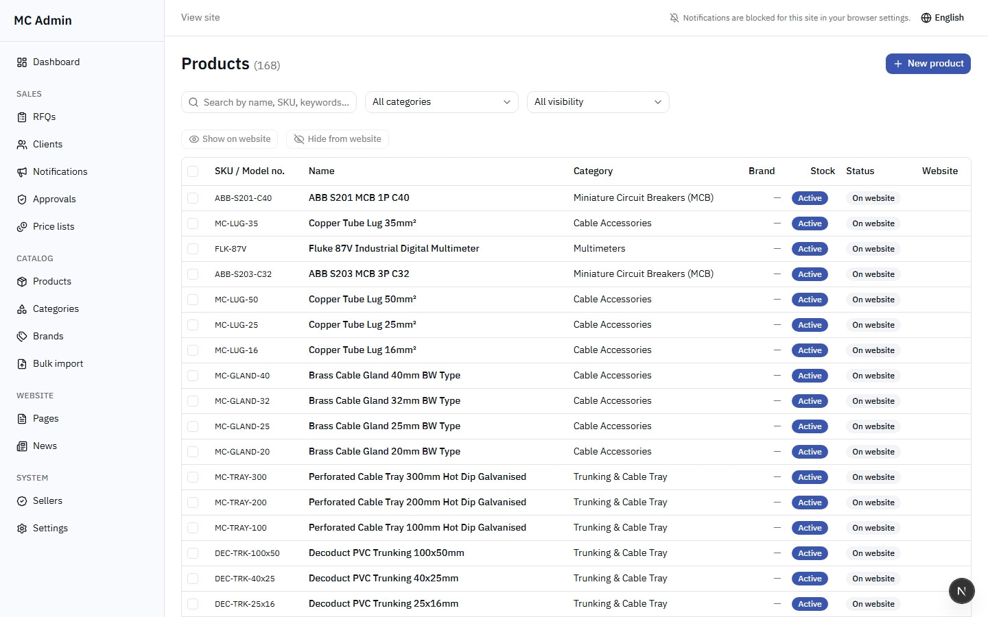 Product List